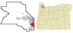 Washington County Oregon Incorporated and Unincorporated areas Tigard Highlighted